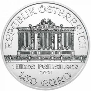 Investiční stříbrná mince 1,5EUR Wiener Philharmoniker 1 OZ 2021