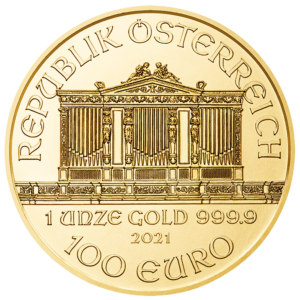 Investiční zlatá mince 100EUR Wiener Philharmoniker 1 OZ 2021